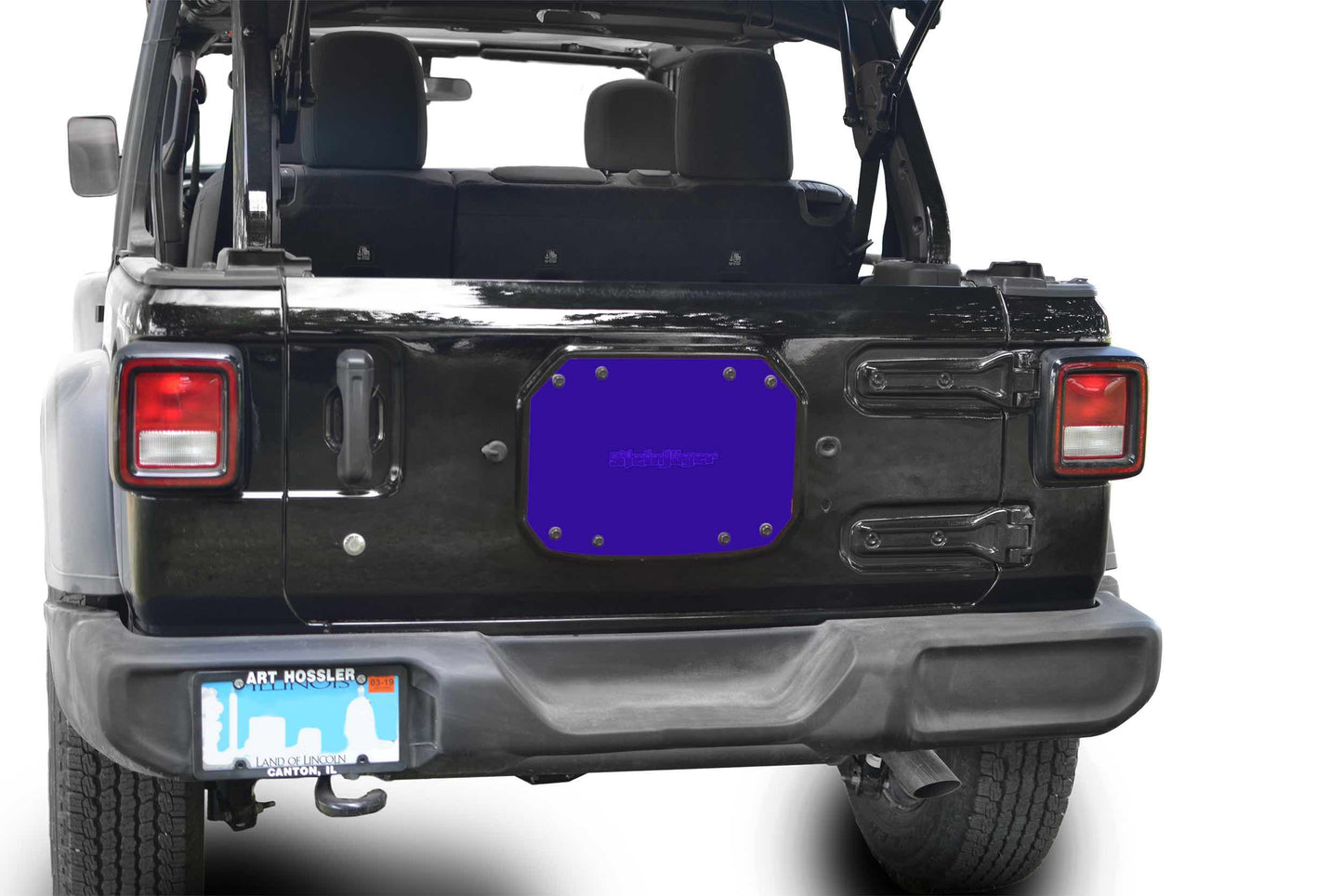 Steinjäger Wheels and Tires Wrangler JL 2018 to Present Spare Tire Delete Plate Southwest Blue
