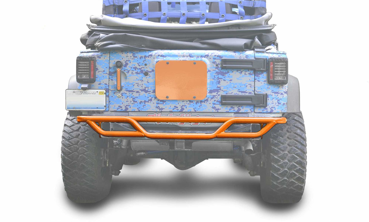 Steinjäger Bumpers Wrangler JK 2007-2018 Bumper, Rear, Tube Fluorescent Orange