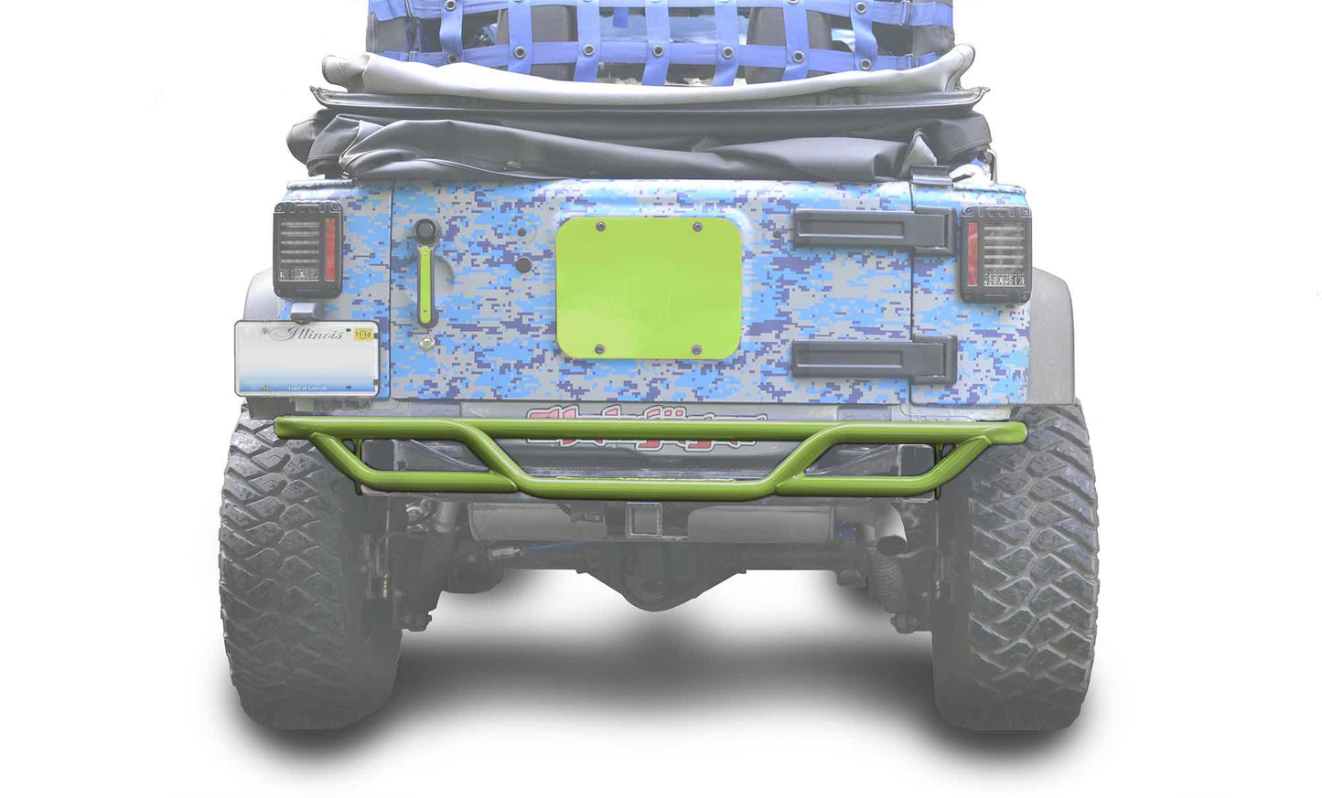 Steinjäger Bumpers Wrangler JK 2007-2018 Bumper, Rear, Tube Gecko Green
