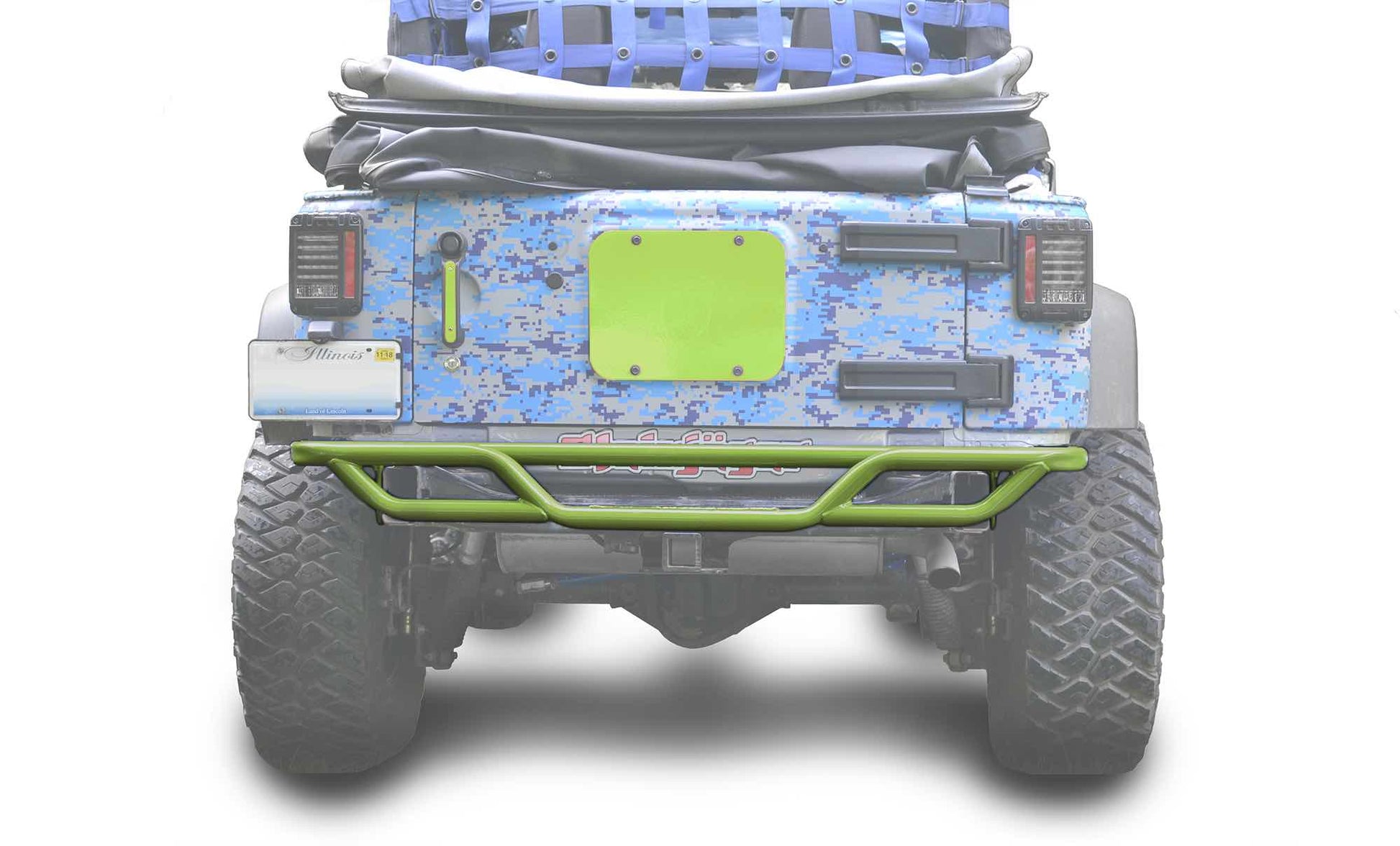Steinjäger Bumpers Wrangler JK 2007-2018 Bumper, Rear, Tube Gecko Green