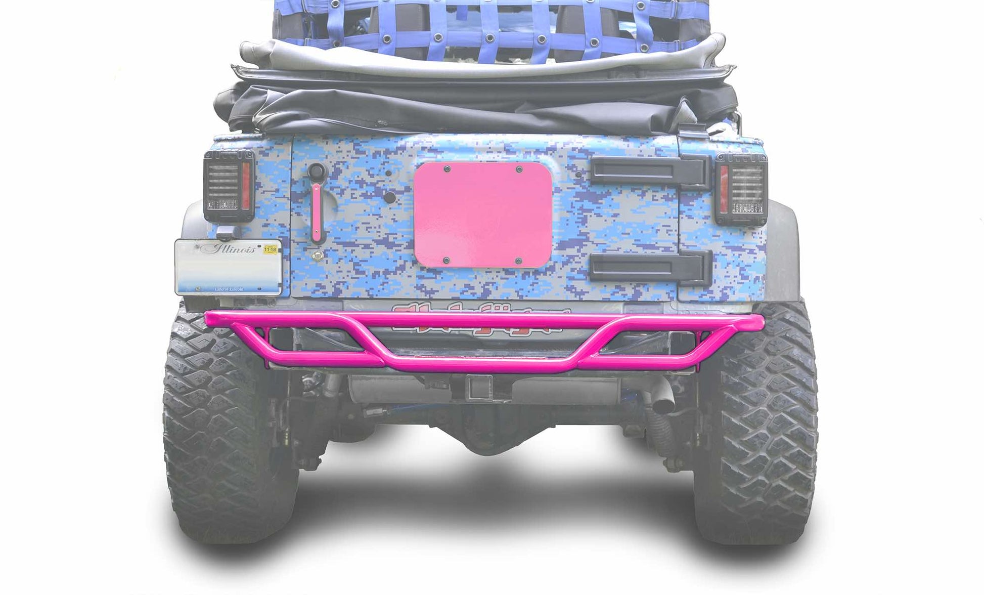 Steinjäger Bumpers Wrangler JK 2007-2018 Bumper, Rear, Tube Hot Pink