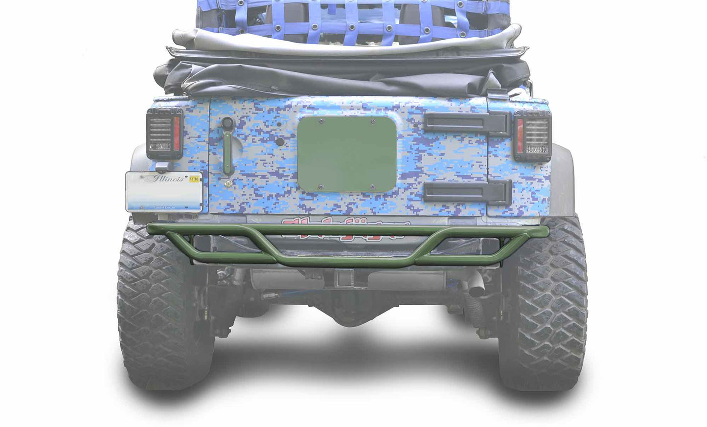 Steinjäger Bumpers Wrangler JK 2007-2018 Bumper, Rear, Tube Locas Green