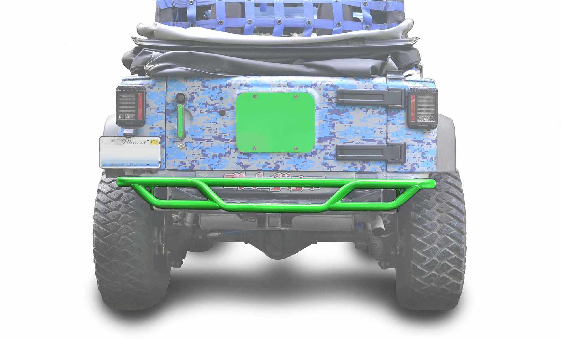 Steinjäger Bumpers Wrangler JK 2007-2018 Bumper, Rear, Tube Neon Green