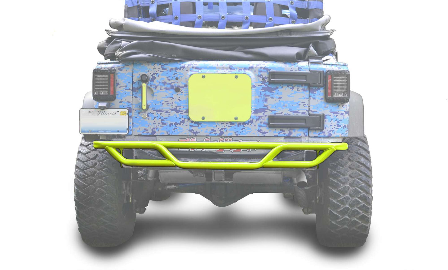 Steinjäger Bumpers Wrangler JK 2007-2018 Bumper, Rear, Tube Neon Yellow