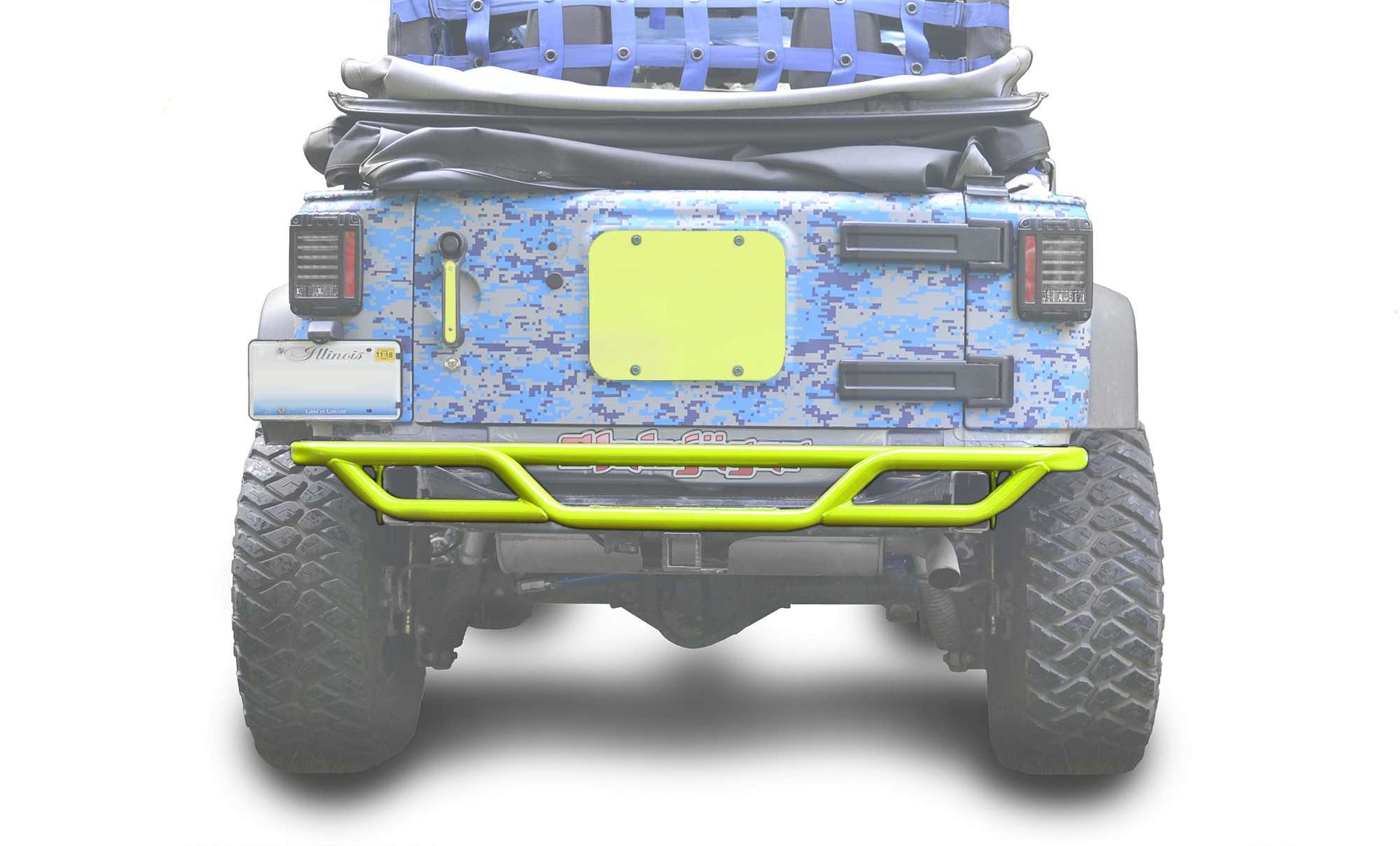Steinjäger Bumpers Wrangler JK 2007-2018 Bumper, Rear, Tube Neon Yellow