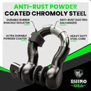 Rhino USA 3/4In D-Ring Shackle Set (2-Pack) Matte Black