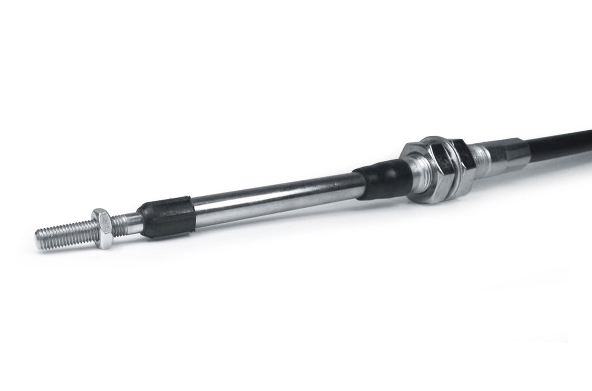 Shifter Cables - 1/4-28 - 96 Inches Long - Bulkhead Style - 2-Inch Travel