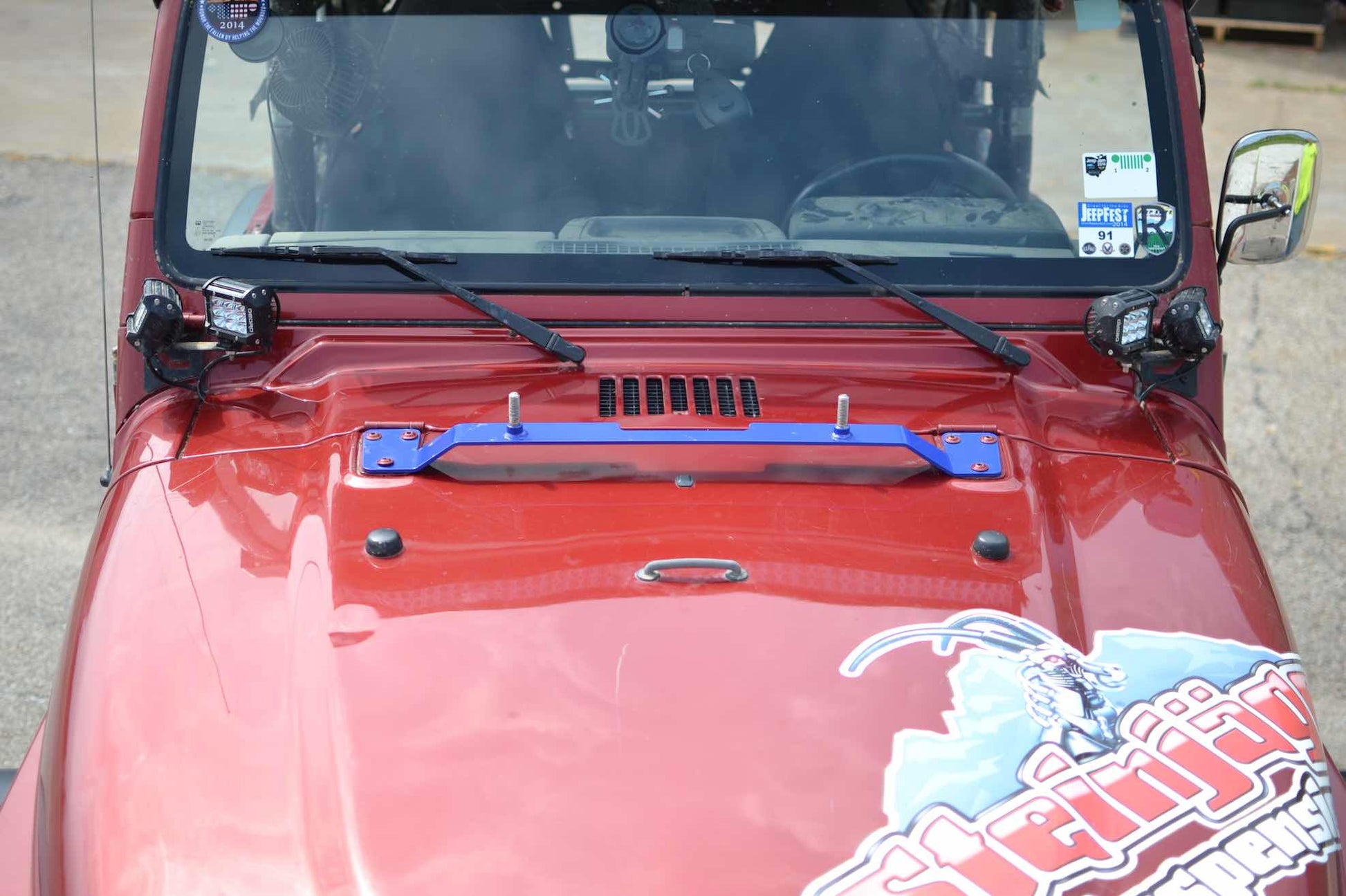 Steinjäger Recovery and Towing Wrangler TJ 1997-2006 High Lift Jack Mount Hood Black