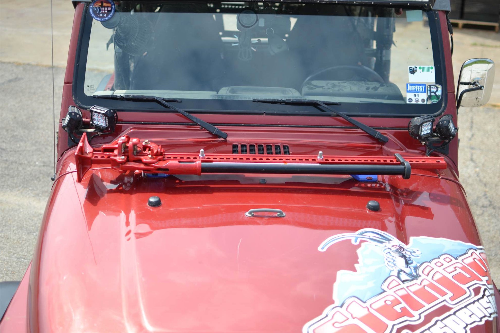 Steinjäger Recovery and Towing Wrangler TJ 1997-2006 High Lift Jack Mount Hood Black