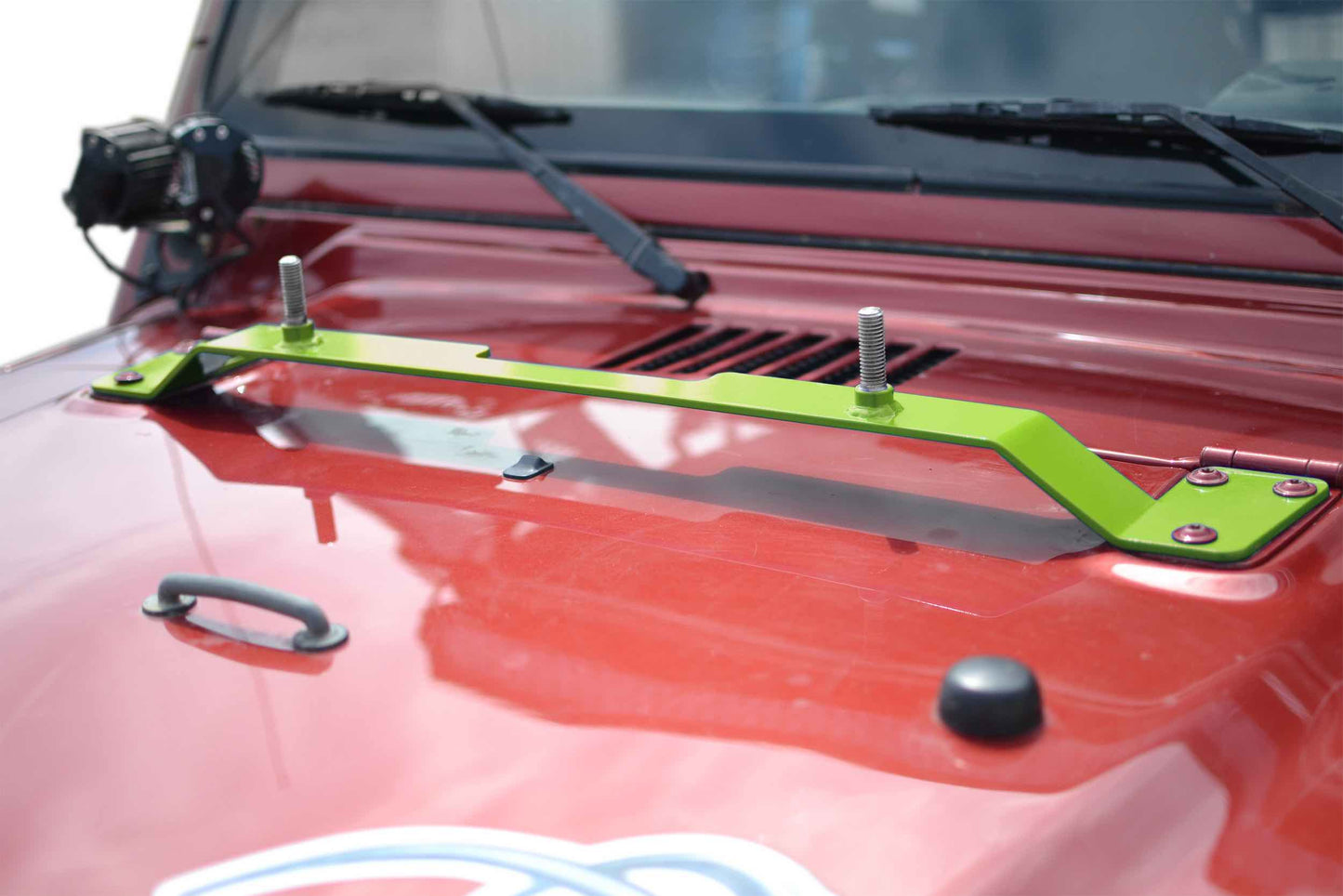 Steinjäger Recovery and Towing Wrangler TJ 1997-2006 High Lift Jack Mount Hood Gecko Green