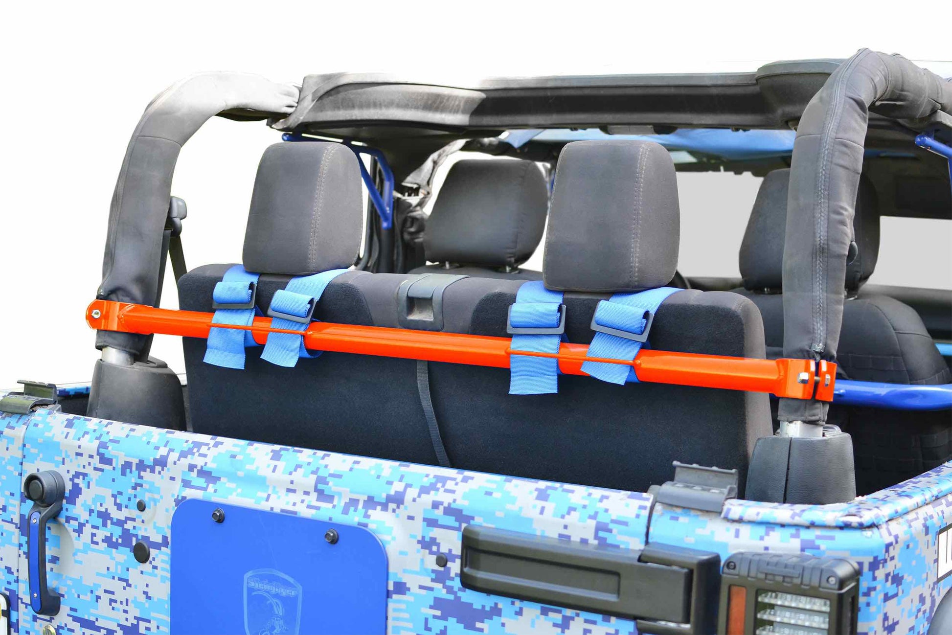 Steinjäger Interior Accessories Wrangler JK 2007-2018 Harness Bar 2 Door, Rear Fluorescent orange