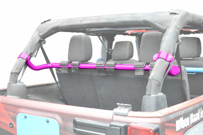 Steinjäger Interior Accessories Wrangler JK 2007-2018 Harness Bar 4 Door, Rear Hot Pink