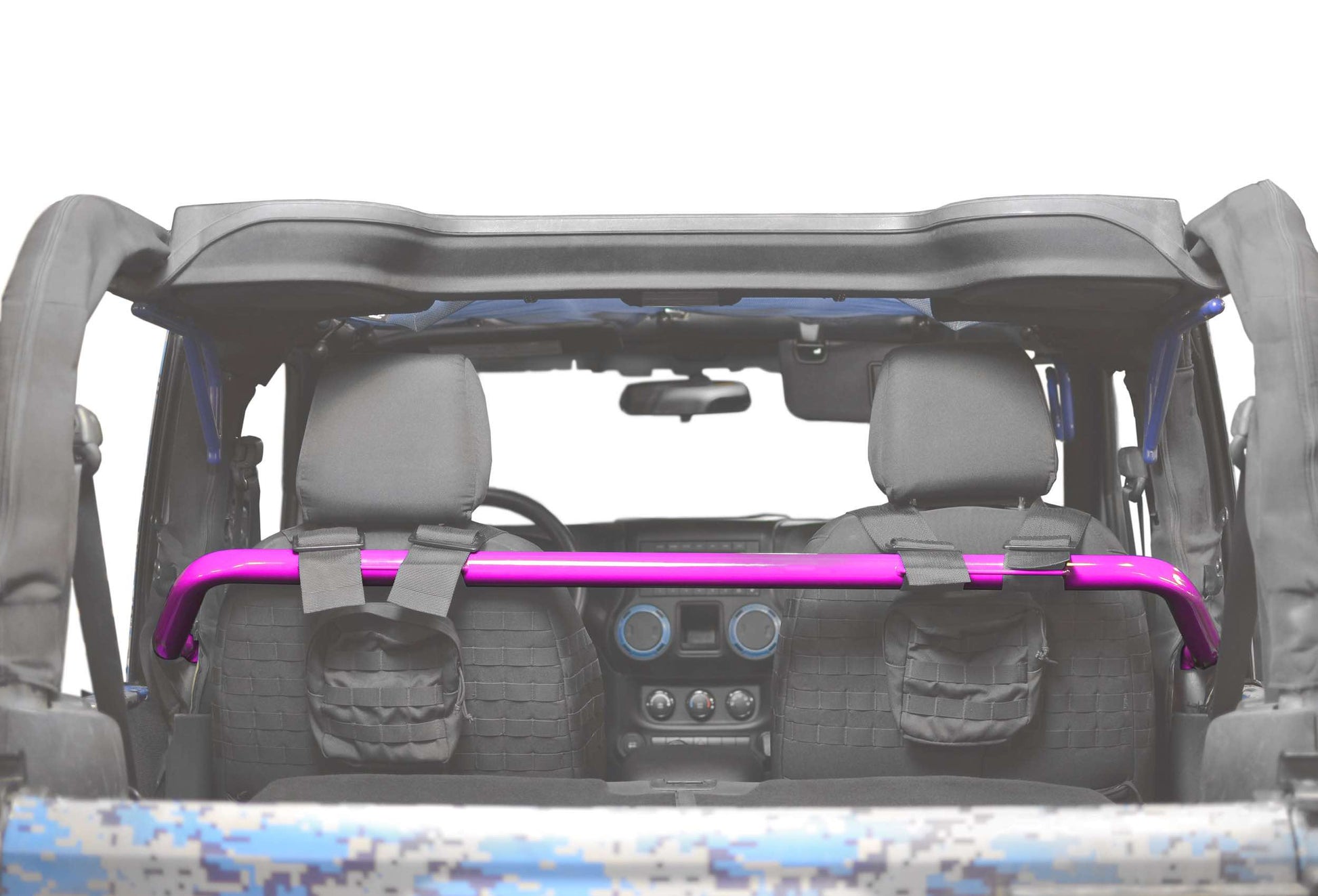 Steinjäger Interior Accessories Wrangler JK 2007-2018 Harness Bar 2 Door, Front Hot Pink