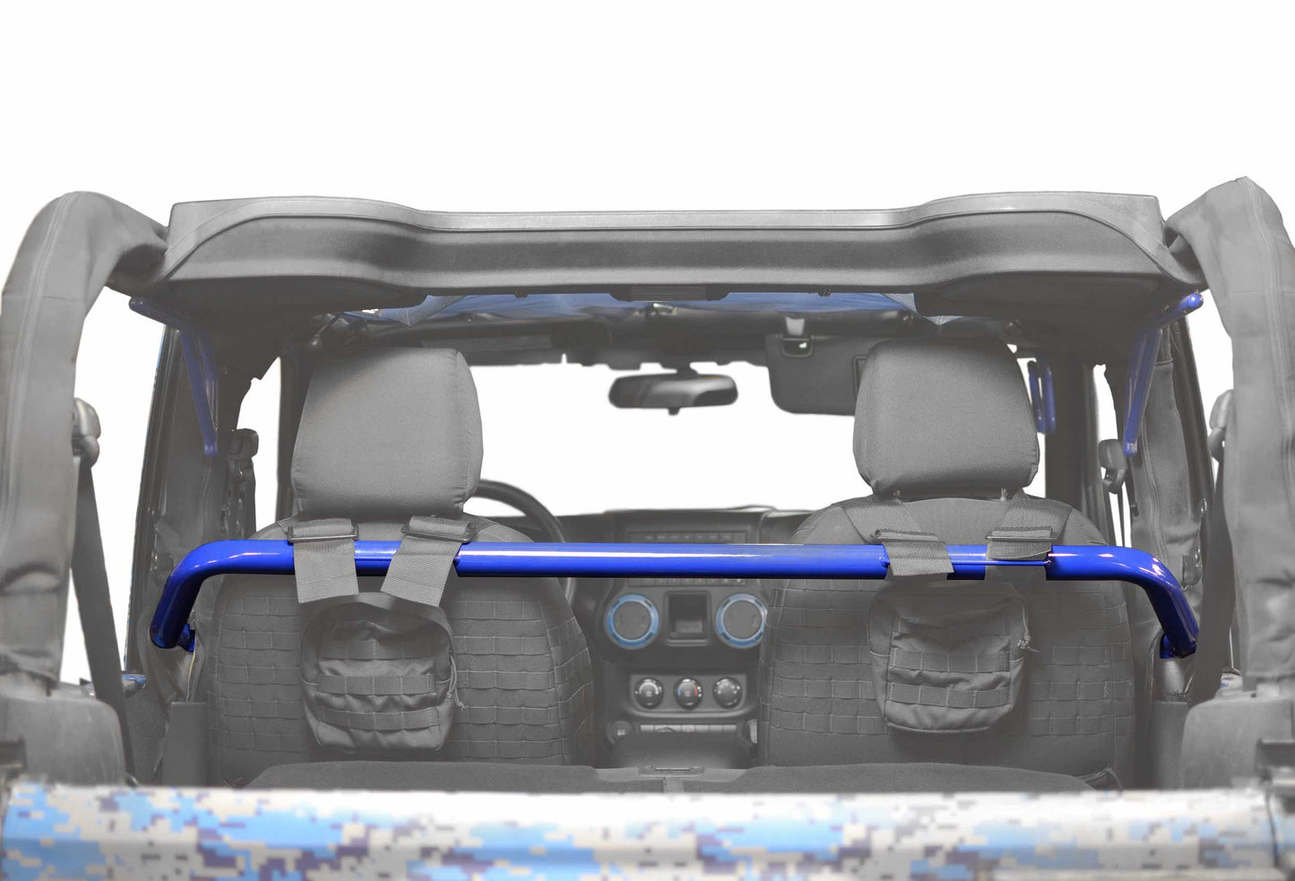 Steinjäger Interior Accessories Wrangler JK 2007-2018 Harness Bar 2 Door, Front Southwest Blue