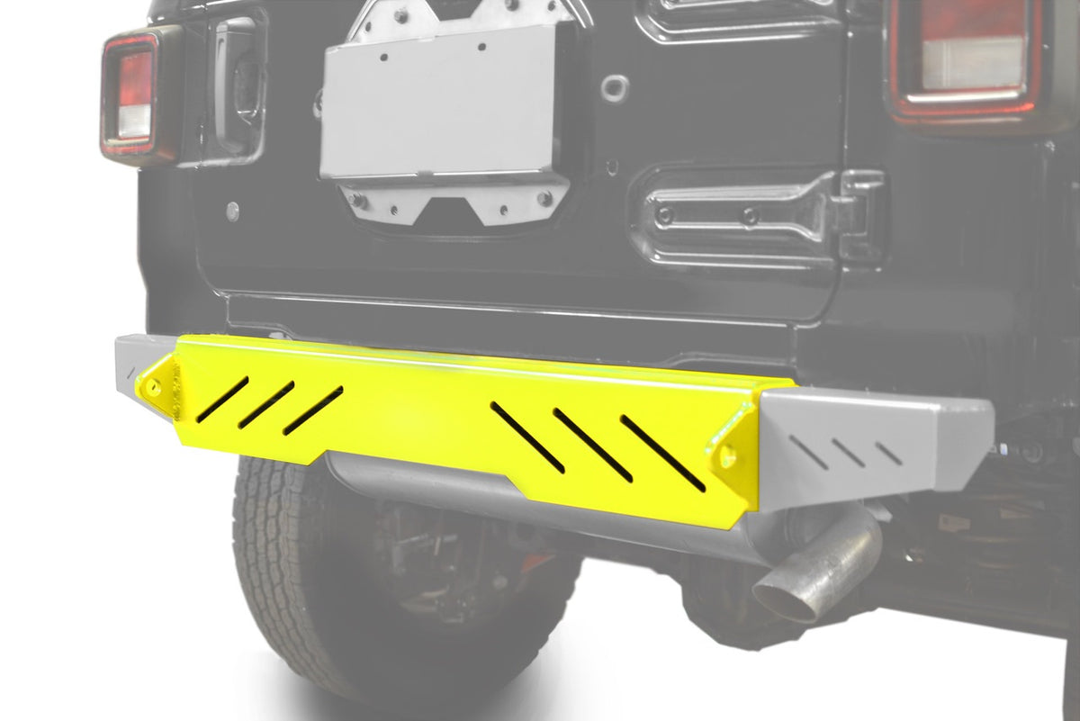 Steinjäger Bumpers Wrangler JL 2018 to Present Rear Cap Style Neon Yellow