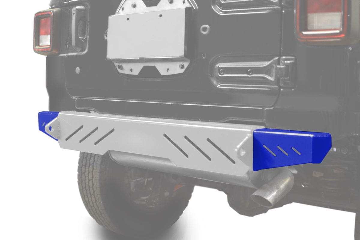 Steinjäger Bumpers Wrangler JL 2018 to Present End Caps Rear Southwest Blue