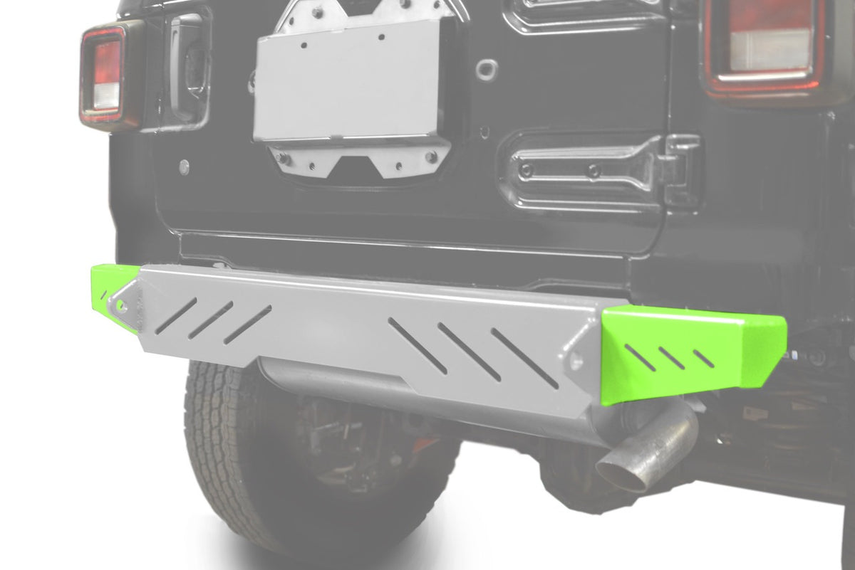 Steinjäger Bumpers Wrangler JL 2018 to Present End Caps Rear Neon Green