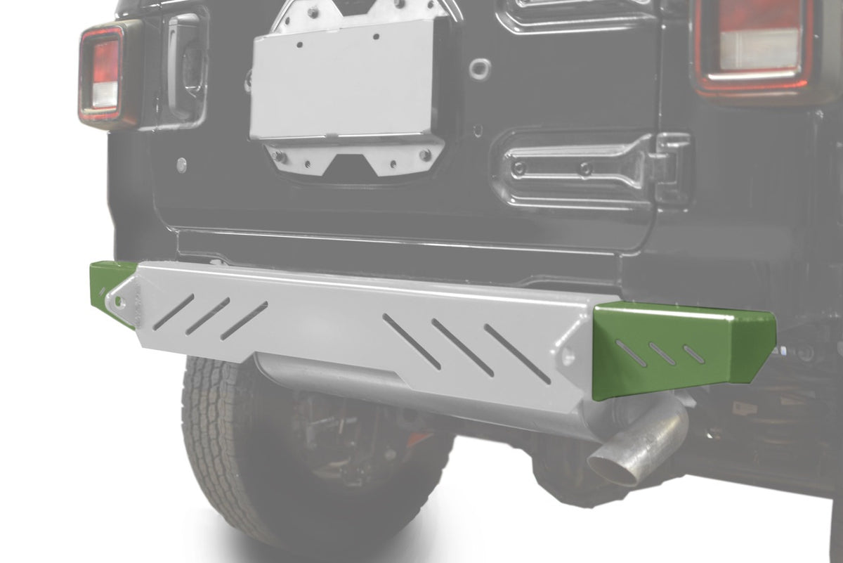 Steinjäger Bumpers Wrangler JL 2018 to Present End Caps Rear Locas Green