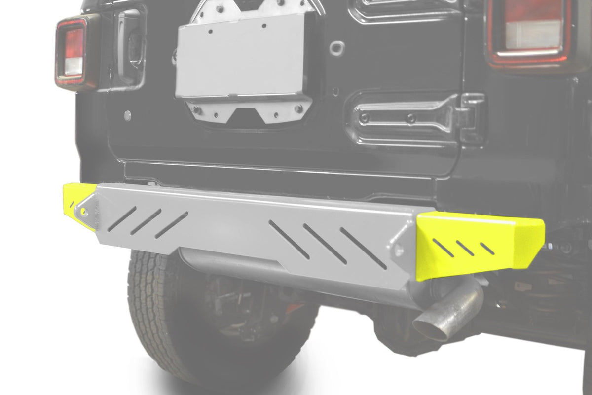 Steinjäger Bumpers Wrangler JL 2018 to Present End Caps Rear Neon Yellow