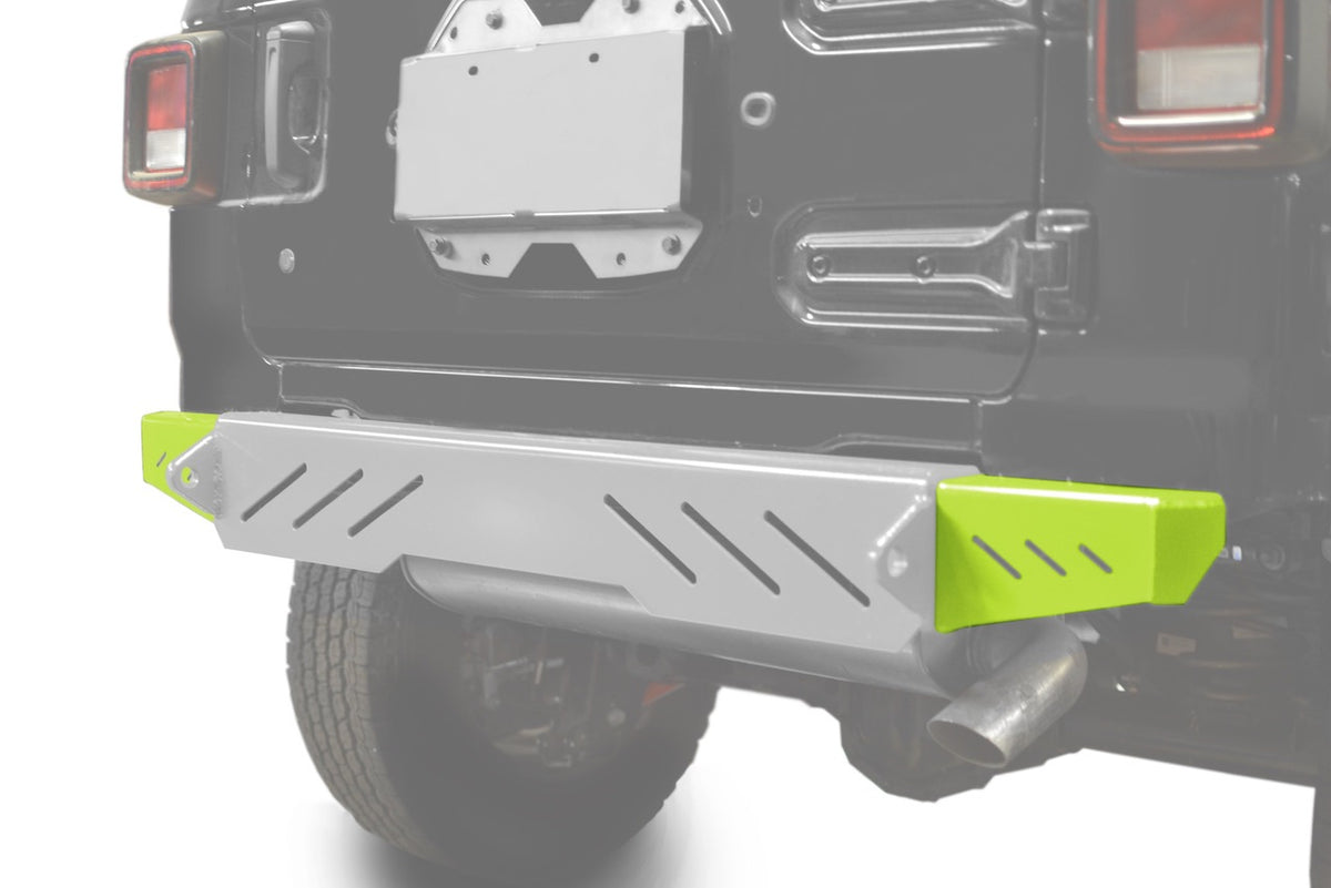 Steinjäger Bumpers Wrangler JL 2018 to Present End Caps Rear Gecko Green