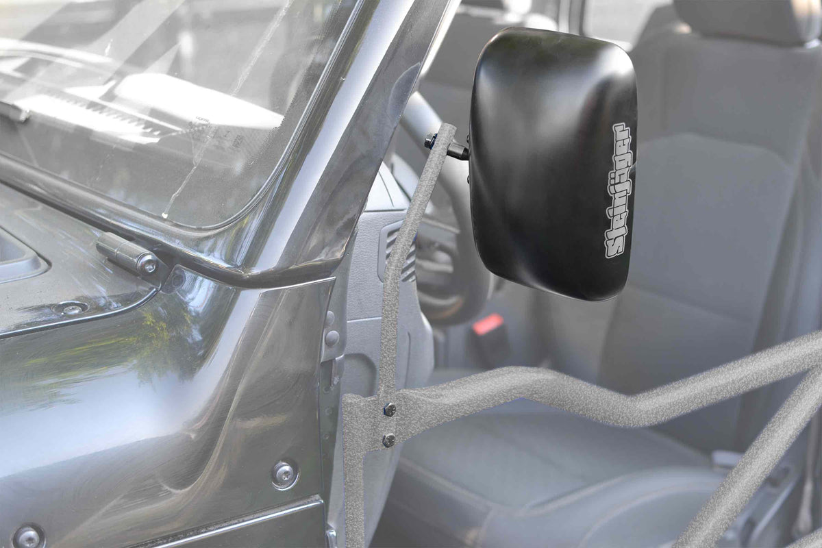 Steinjäger Doors Wrangler JL 2018 to Present Mirror Legs to Fit Tube Doors Gray Hammertone