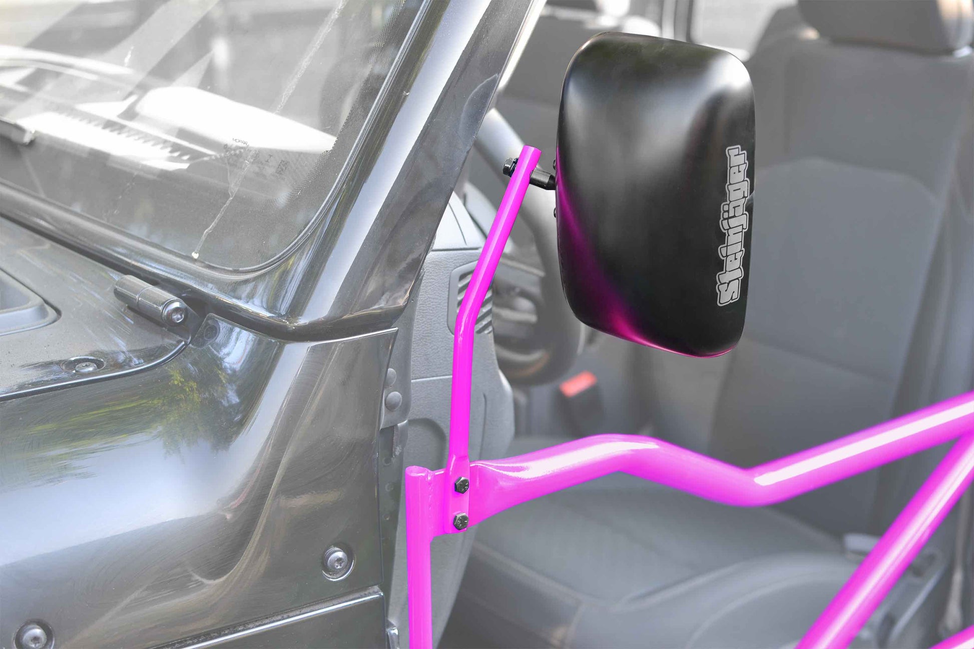 Steinjäger Doors Wrangler JL 2018 to Present Mirror Legs to Fit Tube Doors Hot Pink