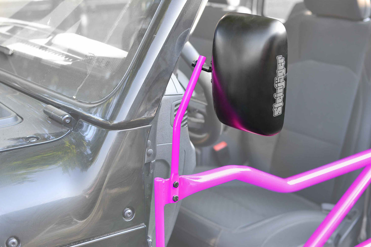 Steinjäger Doors Wrangler JL 2018 to Present Mirror Legs to Fit Tube Doors Hot Pink
