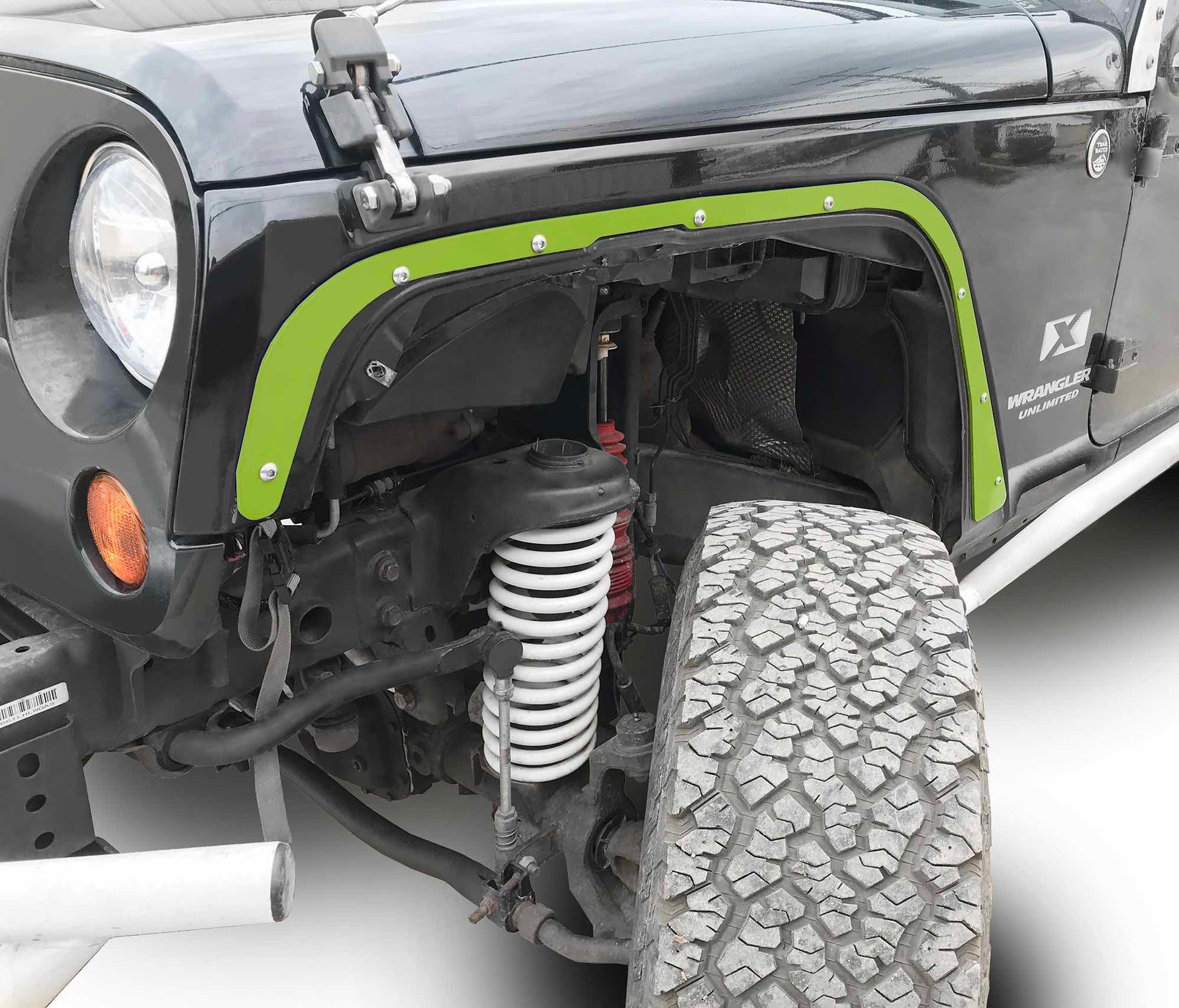 Steinjäger Fenders Wrangler JK 2007-2018 Deletes Front Gecko Green