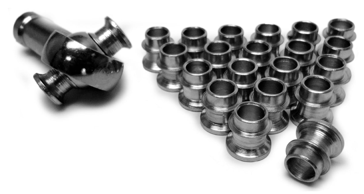 Rod End Misalignment Inserts - For 12mm Rod Ends Straight Style - Yields 10mm Bore - Aluminum - 20 Pack