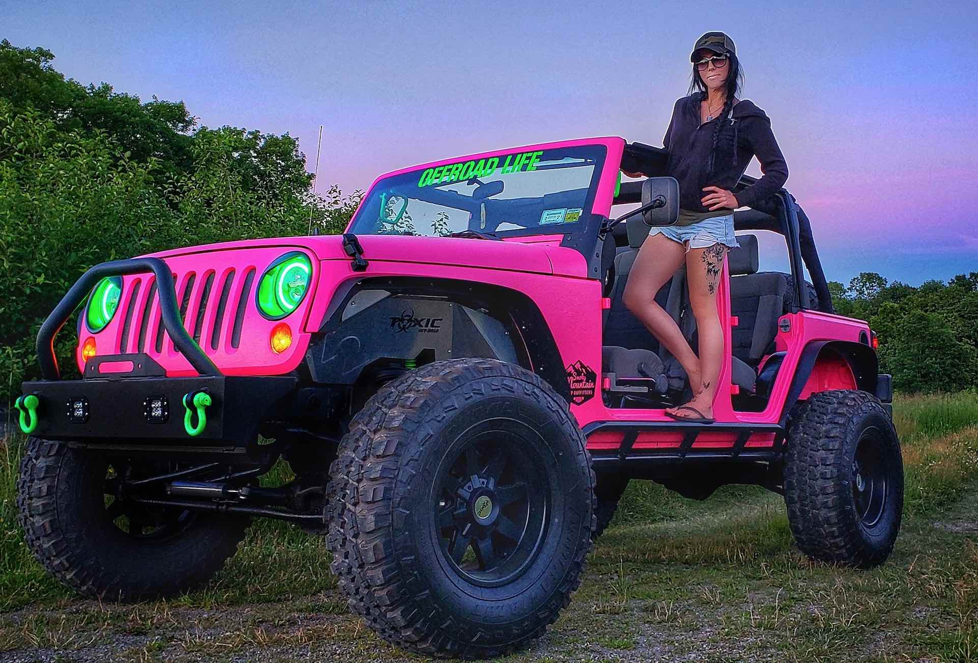 Steinjäger Interior Accessories Wrangler JK 2007-2018 Grab Handles Front Neon Green