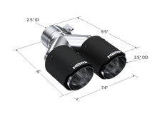 MBRP Universal Carbon Fiber Dual Tip 3.5in OD/2.5in Inlet