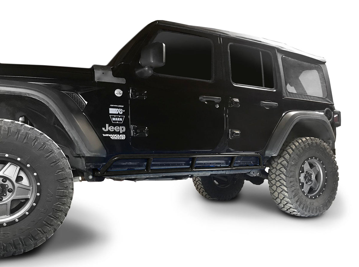 Steinjäger Armor Wrangler JL 2018 to Present Rock Sliders 4 Door JLU Black
