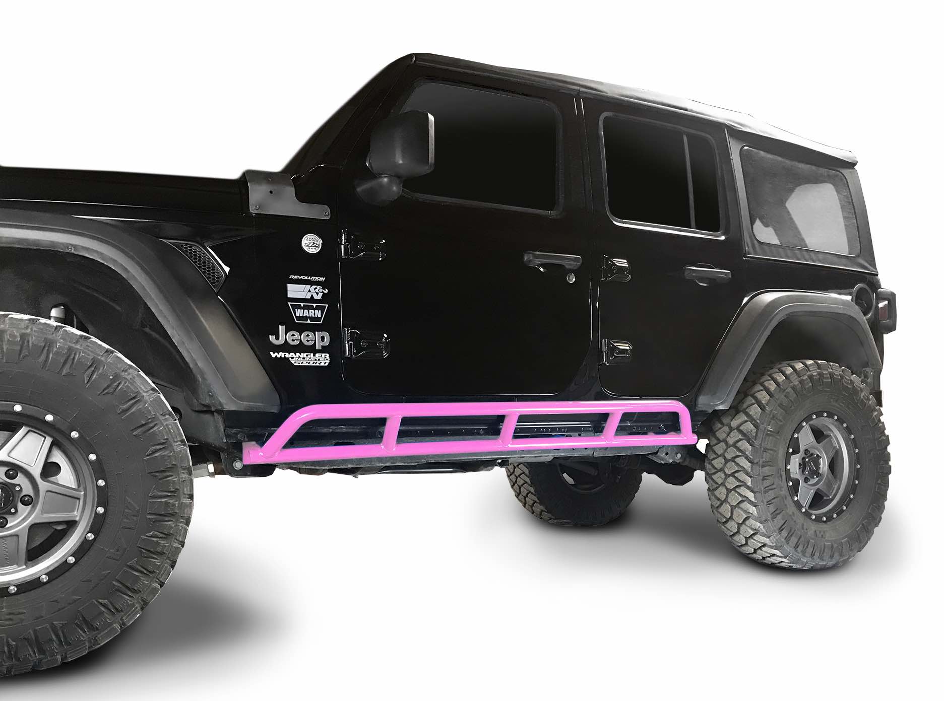 Steinjäger Armor Wrangler JL 2018 to Present Rock Sliders 4 Door JLU Pinky