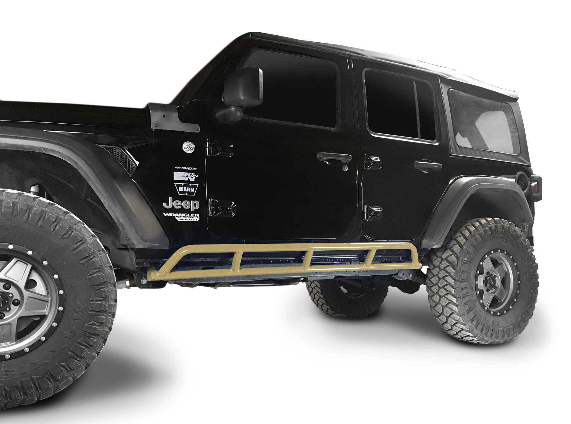 Steinjäger Armor Wrangler JL 2018 to Present Rock Sliders 4 Door JLU Military Beige