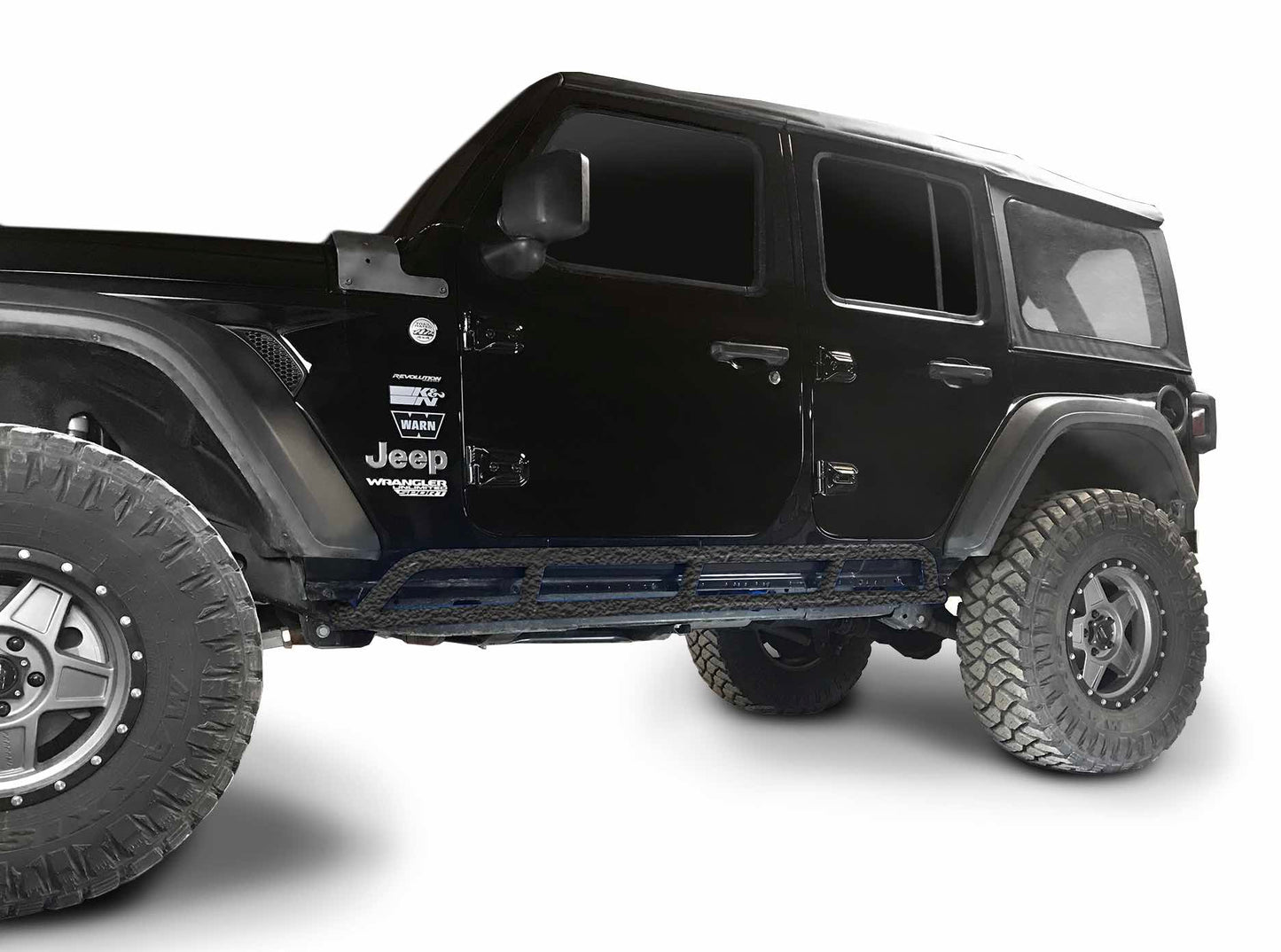 Steinjäger Armor Wrangler JL 2018 to Present Rock Sliders 4 Door JLU Texturized Black