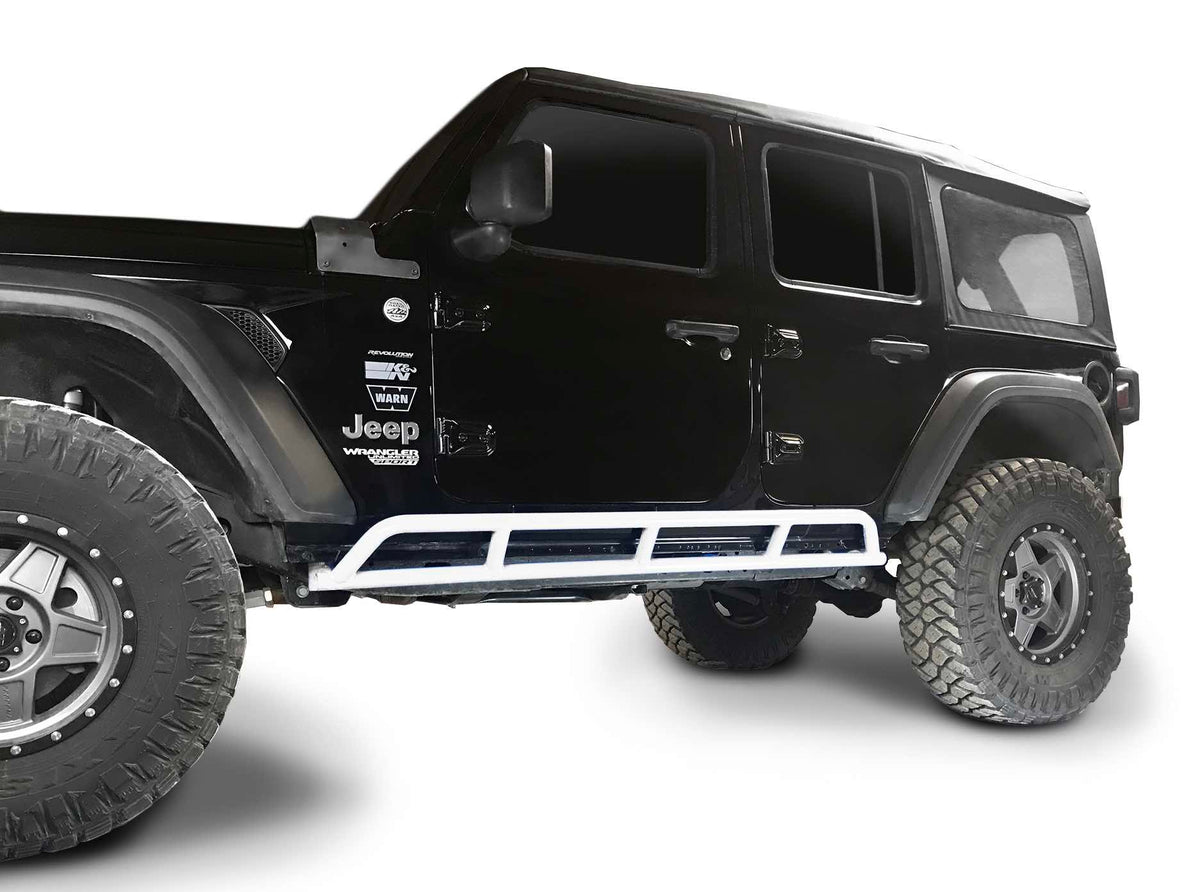 Steinjäger Armor Wrangler JL 2018 to Present Rock Sliders 4 Door JLU Cloud White