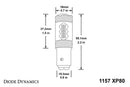 Diode Dynamics 1157 LED Bulb XP80 LED - Amber (Pair)