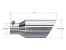 MBRP Universal Tip 4.5 O.D. Dual Walled Angled Rolled End 2.5 Inlet 12in Length - T304