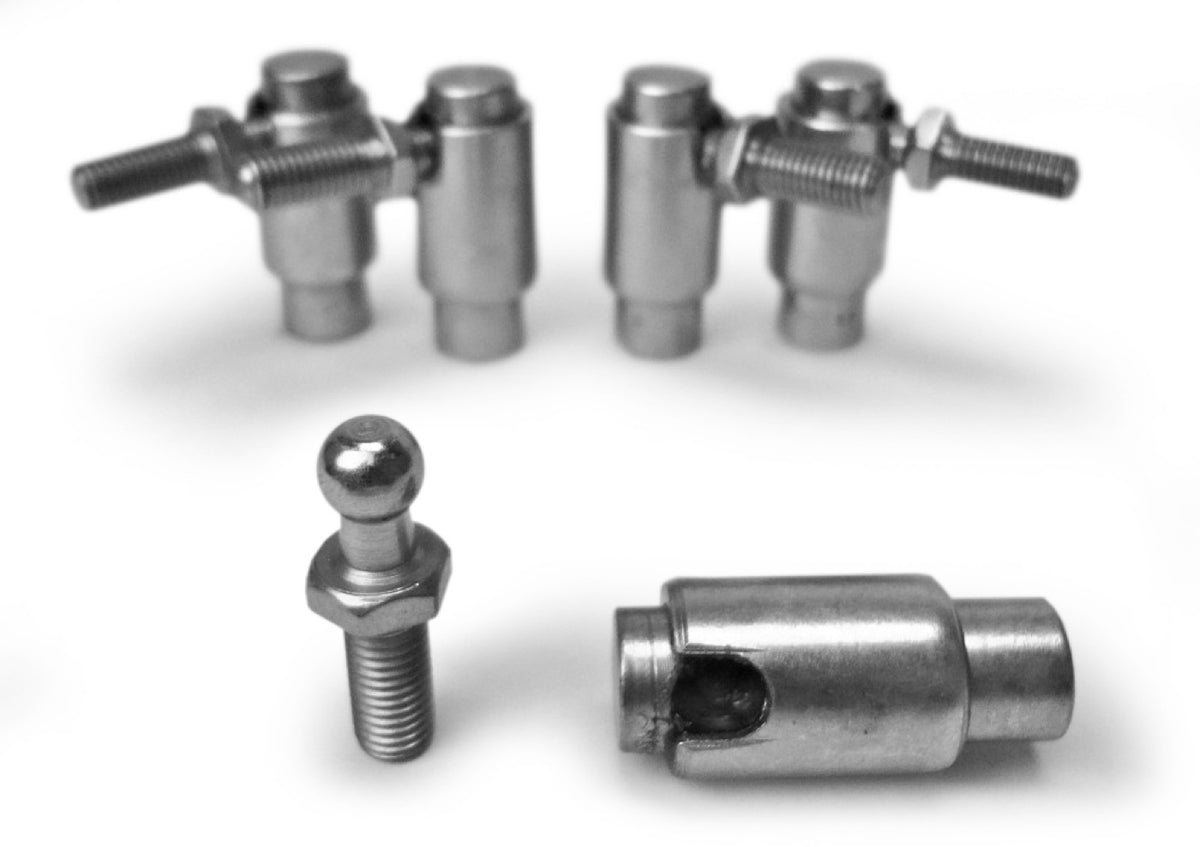Cable Ball Joints - Quick Disconnect Plated Steel - 1/4-28 - 5 Pack