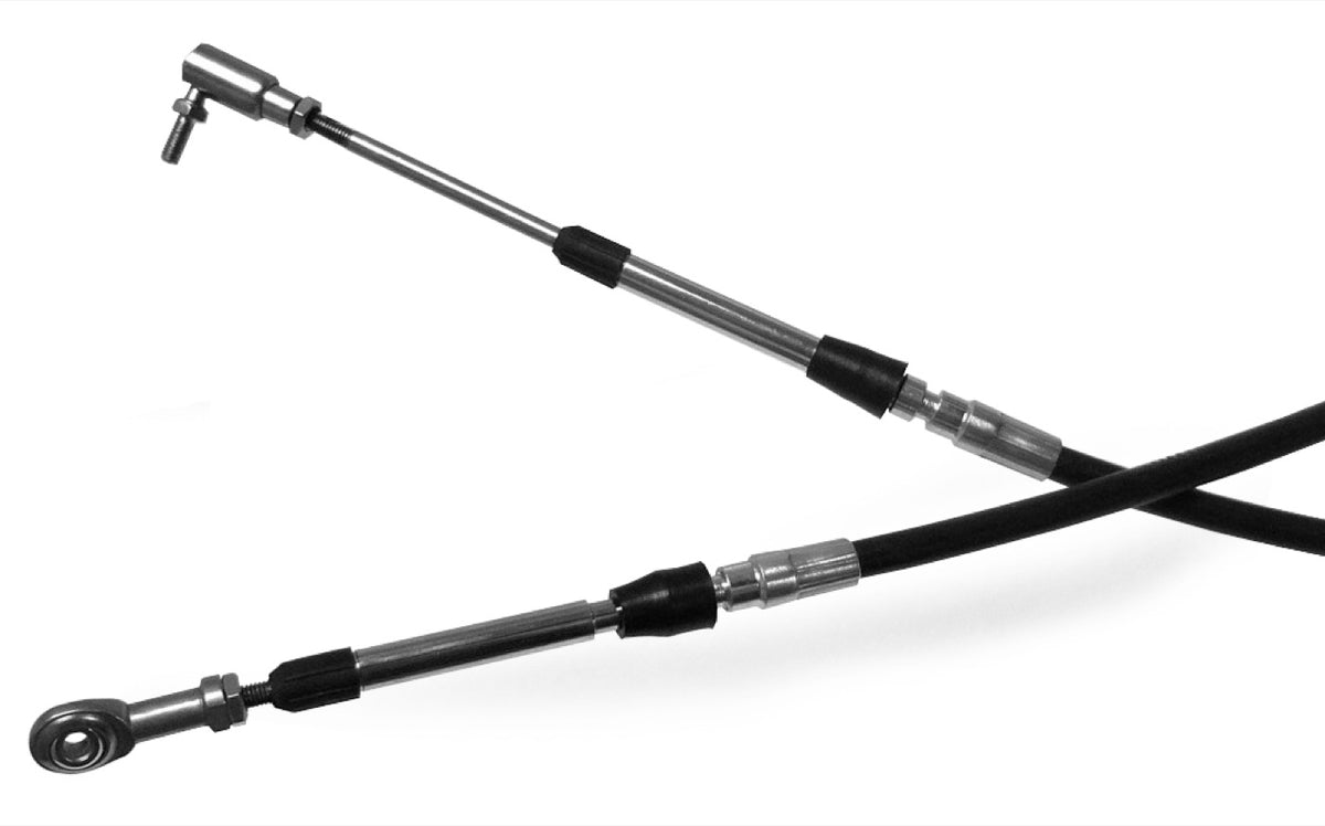 Shifter Cables - 1/4-28 - 96 Inches Long - Grooved Style - 3-Inch Travel - 1/4-Inch Rod-End Bore