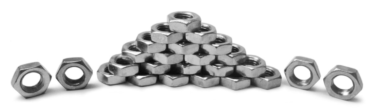 Bulk Jam Nuts - 5/8-18 LH - 25 Pack - Grade 5 - Plated Zinc Silver