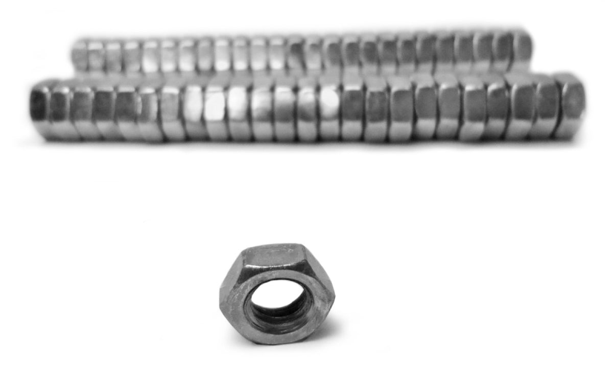Bulk Jam Nuts - 3/8-24 RH - 50 Pack - Grade 2 - Plated Zinc Silver