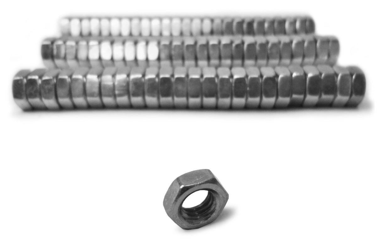 Bulk Jam Nuts - 3/8-24 LH - 75 Pack - Grade 2 - Plated Zinc Yellow