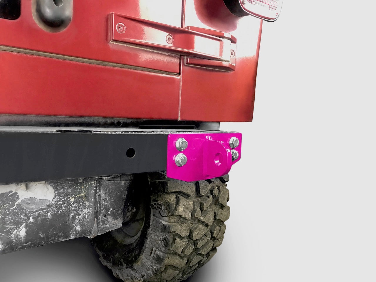 Steinjäger Recovery and Towing Wrangler TJ 1997-2006 D-Ring Mounting Brackets Hot Pink