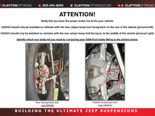 Jeep Rear Brake Lines 2018+ JL Clayton Off Road