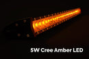 42 Inch Slim Single Row Straight LED Light Bar 20,000 Lumens Amber Cali Raised LED