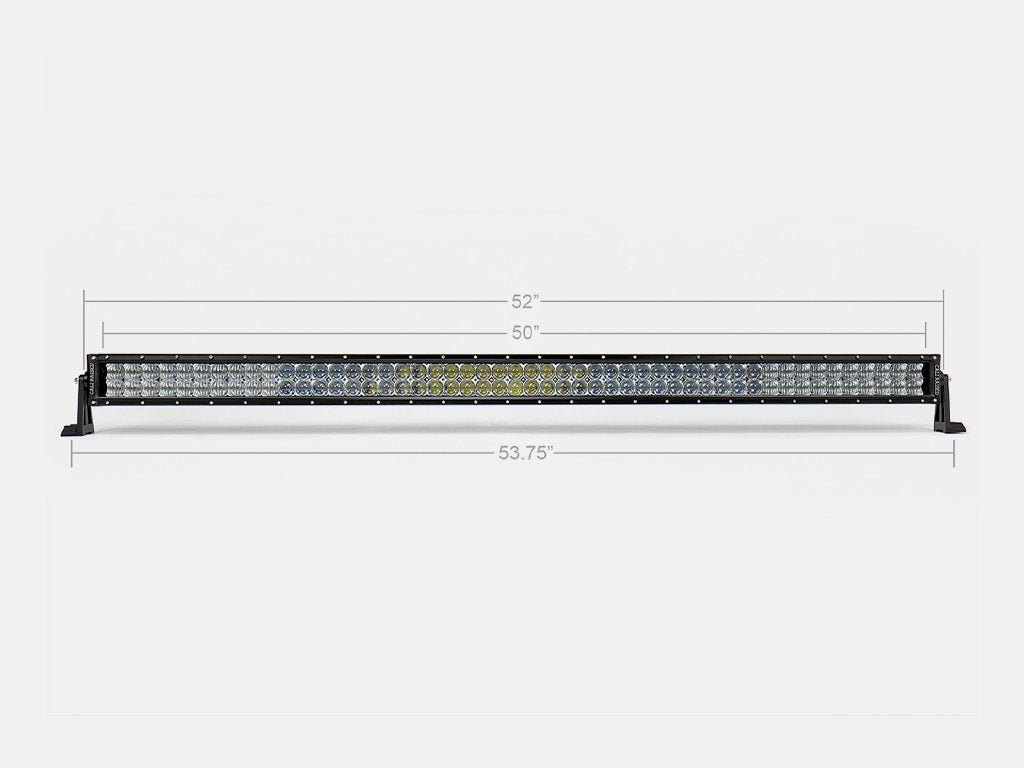 52 Inch Dual Row 5D Optic OSRAM LED Bar Spot Cali Raised LED