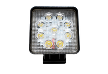 27W Square Work Light 9pcs 3W High Intensity Cree LEDs Cali Raised LED