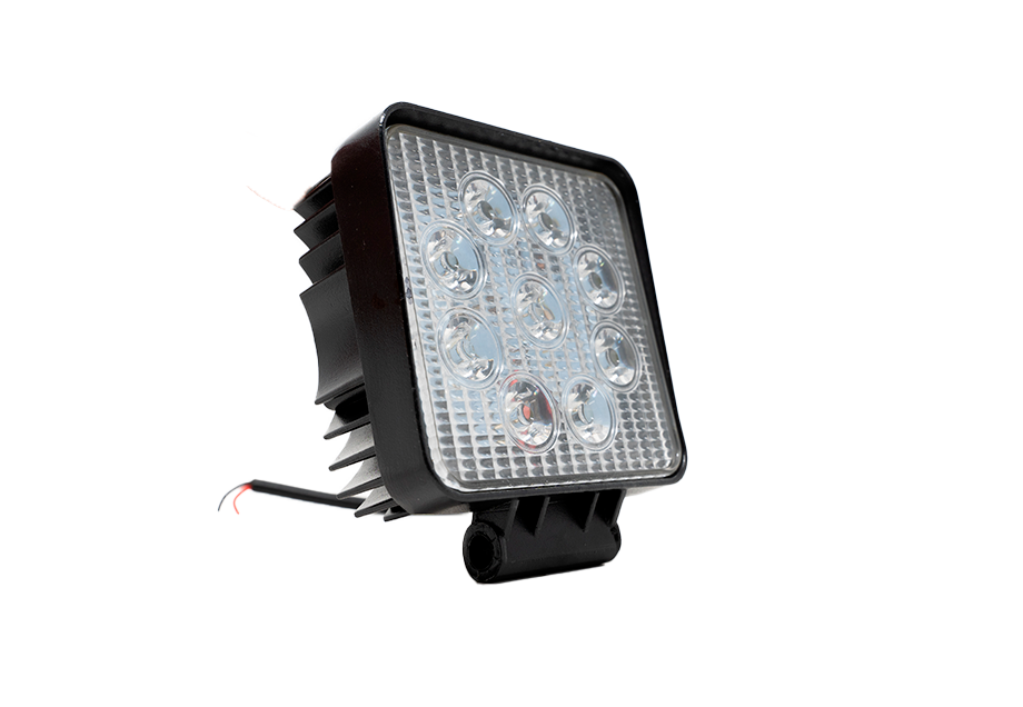 27W Square Work Light 9pcs 3W High Intensity Cree LEDs Cali Raised LED