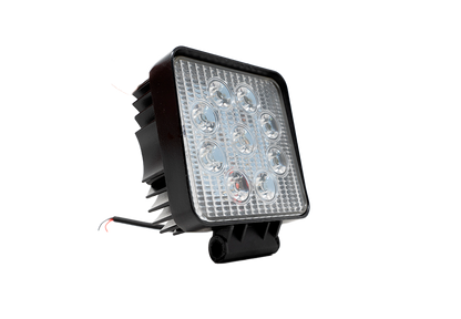 27W Square Work Light 9pcs 3W High Intensity Cree LEDs Cali Raised LED